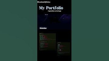 Web developer portfolio website design ✨ | #portfolio  #shorts #webdevelopment