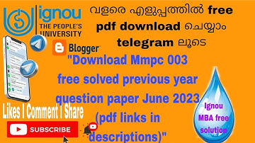 mmpc 003 june.2023 free solved previous year question paper pdf links in description