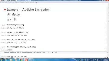 Math 127 CNU: Additive and Multiplicative Ciphers in Mathematica