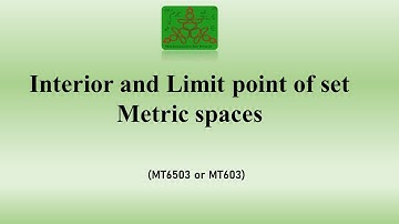 Interior of set and Limit point | Analysis | BSc Mathematics