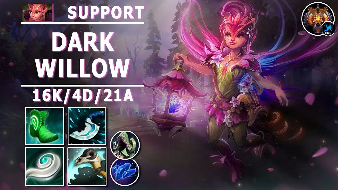 Dark Willow Support | 7.30c | Amazing Roaming Play | Dota 2 Immortal Gameplay