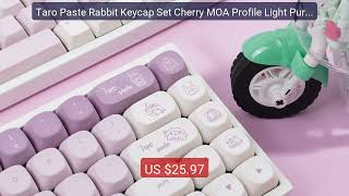 Taro Paste Rabbit Keycap Set Cherry MOA Profile Light Purple Minim... — Best Deal 2026 | Shop Now!