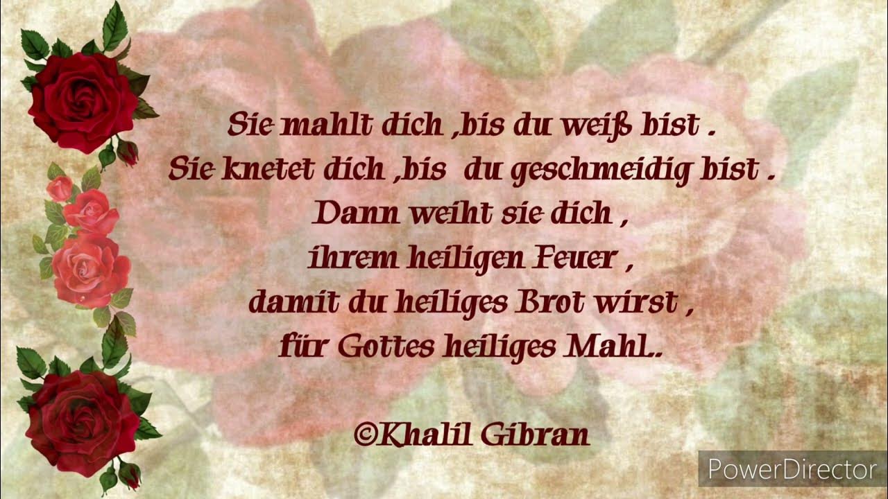Gedicht von Khalil Gibran 🏼📚 Von der Liebe ️🌹🗡️ ️🌹 YouTube