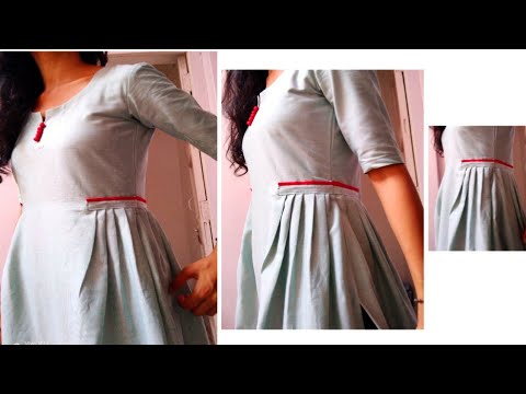 New Trendy Side Pleated Kurti Cutting and Stitching /Kurti Design - YouTube