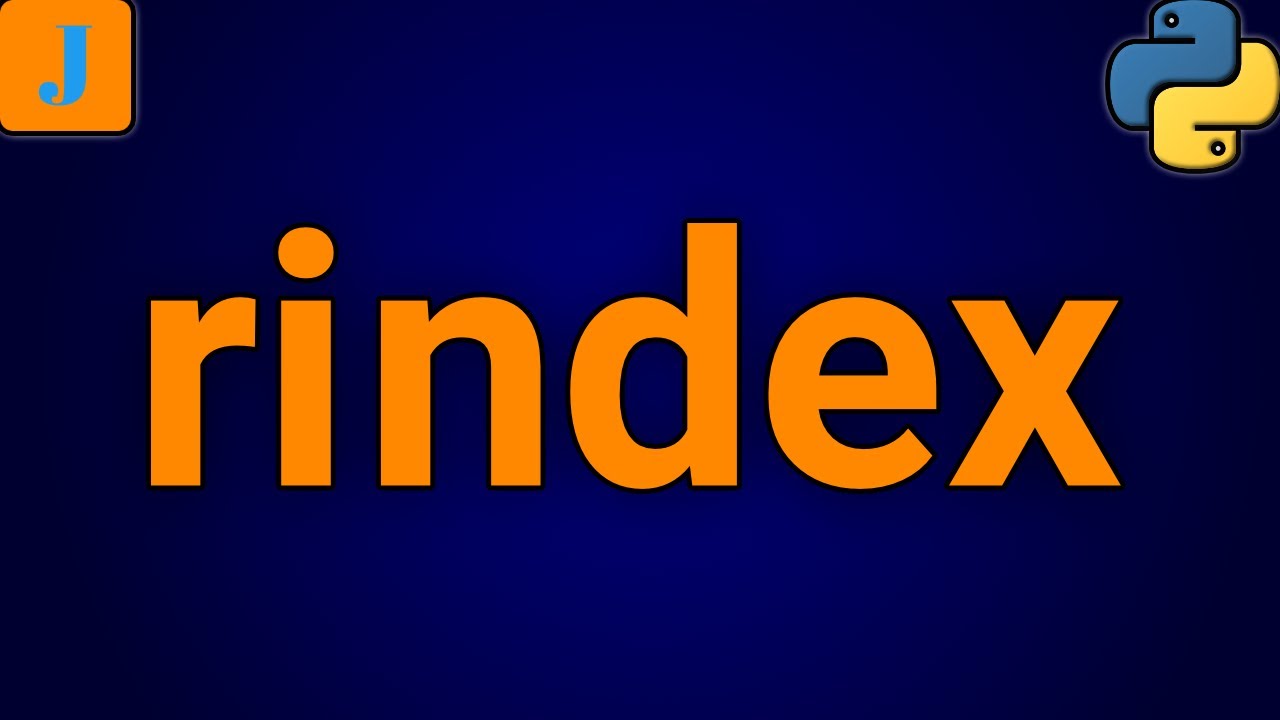Python rindex - YouTube
