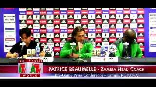 Zambia Vs Japan - Pre Game Press Conference in Tampa Florida