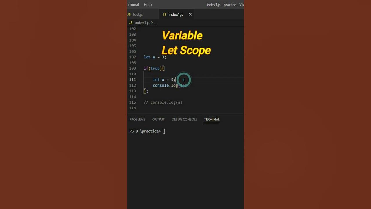 variable let scope in #javascript #shorts - YouTube