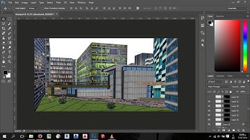 [Night Scene] Photoshop architecture rendering tutorial