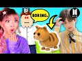 CAN I UNHYPNOTIZE MY *BORING* BF if BTS MEMBERS were ADOPT ME PETS? BTS Trading Challenge Roblox!