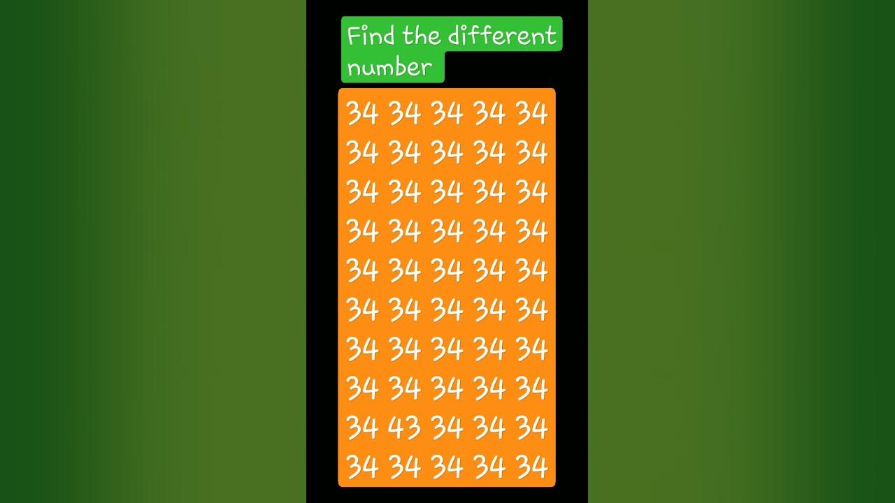 Find the different number sort maths puzzle ytsort sortpuzzlegame 