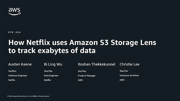 AWS re:Invent 2025 - How Netflix uses Amazon S3 Storage Lens to track exabytes of data (STG214)