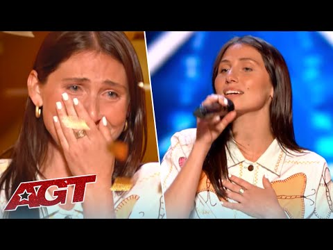 Golden Buzzer! Lily Meola Makes Heidi Klum Cry With Her Emotional Original Song!