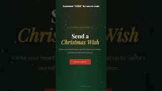 Interactive Christmas Wish Website | HTML CSS JS!