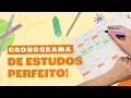 Quiz sobre Cronograma de Estudos