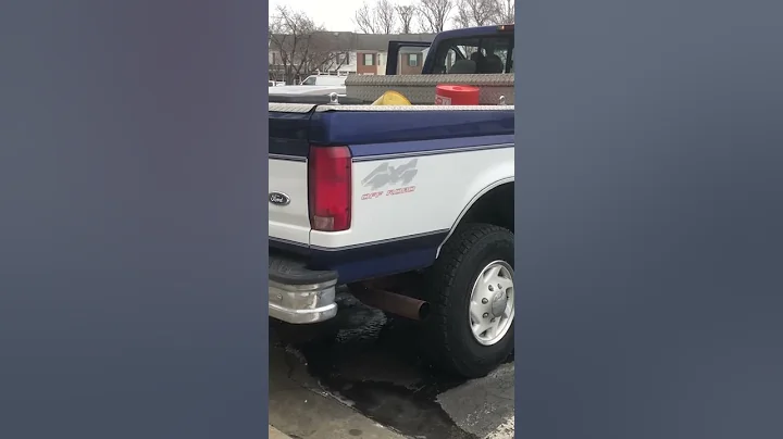 1997 F350 7.3 POWERSTROKE COLD START (20 DEGREES)