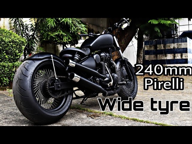 WIDE TYRE Royal Enfield Modified BOBBER with 240mm Rear Tyre ROYAL ENFIELD Chopper Bobber