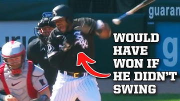 Game-winning hit by pitch negated by swing, a breakdown