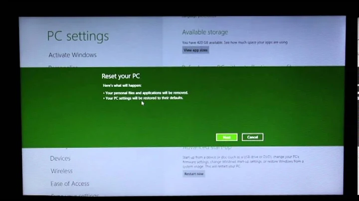Windows 8 Factory Reset Tutorial