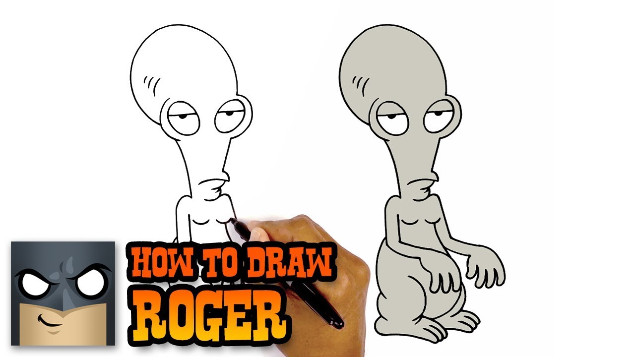 How To Draw Roger From American Dad