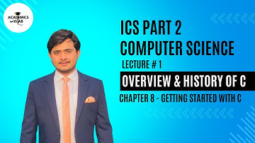 Overview and history of C | Getting started with C | part 2 Computer chapter 8