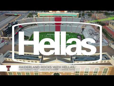 Texas Tech opens Big 12 Conference play at home at Jones AT&T Stadium as the Houston Cougars and Red Raiders battle on Hellas' new Matrix Helix® synthetic turf and Cushdrain® installed and manufactured by Hellas.