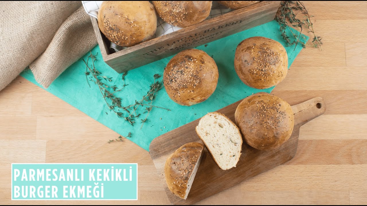 Parmesanlı Kekikli Burger Ekmeği Nasıl Yapılır? – Evde Burger Ekmeği Yapımı / Pratik Yemek Tarifleri