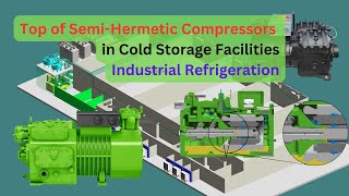 Top of Semi-Hermetic Compressors in Cold Storage Facilities and Industrial Refrigeration Systems