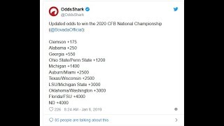 COLLEGE FOOTBALL CHAMPIONSHIP ODDS ARE OUT AND THEY SUCK