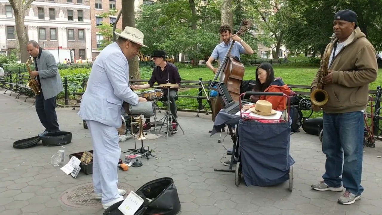 Rasheed Composing Rasheed & The Jazz Collective in Washington Square Park - YouTube