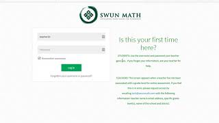 H1   Login as a Teacher - Swun Math