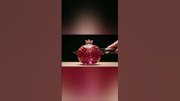 Cutting a Crystal Pomegranate… Unreal ASMR! ❤️💎 #Shorts