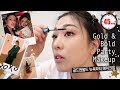 40분 겟레디 도랏ㅋ✨GRWM✨ NY🗽Gold&Bold Party Makeup + Vlog | SSIN