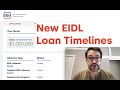 New EIDL Loan Timelines from the SBA