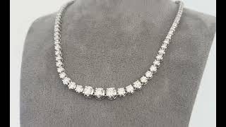 12.00ct Brilliant Cut Diamond Tennis Necklace - 95 Diamonds* G-H Clarity VS-SI Quality - 42cm