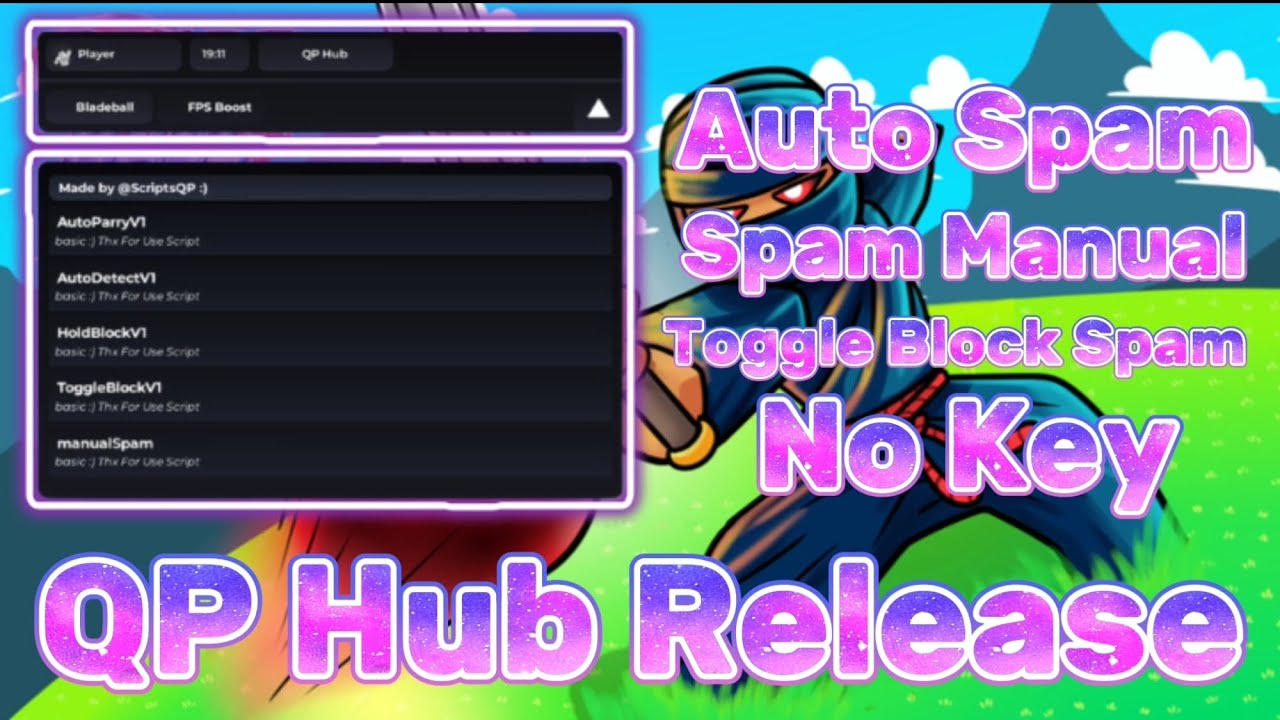 🗡️Blade Ball Script Pastebin Hikari-Hub No Key-System Hold to Spam (Roblox)  