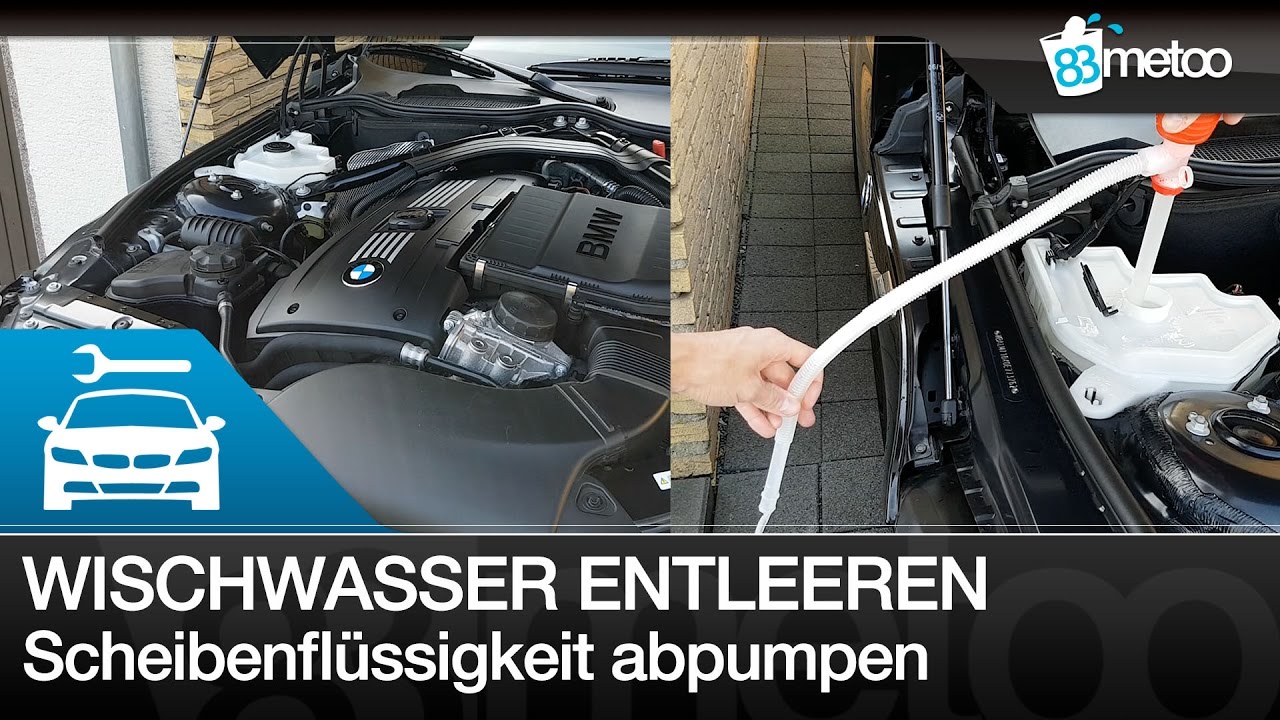 Scheibenwaschanlage Entleeren Scheibenwischwasser Abpumpen Wischwasserbehalter Leeren Youtube