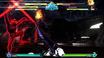 Marvel Vs. Capcom 3: Arcade Match - Thor, DeadPool, & Wolverine Vs. Doctor Doom, Dormammu, & Tron