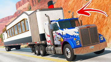 Crash Testing The Worlds Biggest RV Trailer! Ultra Luxury Land Ship! - BeamNG Drive Mods