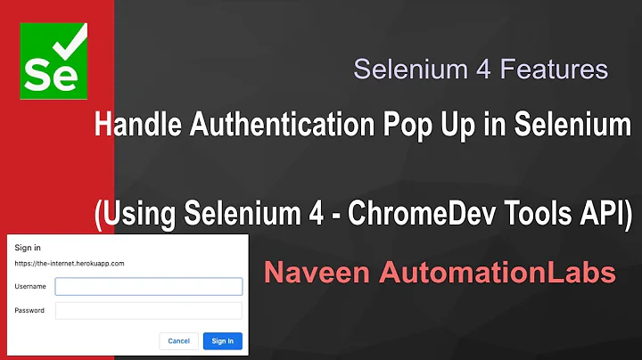 Handle Auth Pop Up in Selenium using Chrome DevTools Protocols API