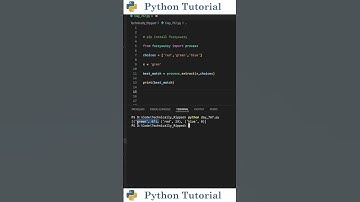 Fuzzy Match From A List In Python | Python Tutorial