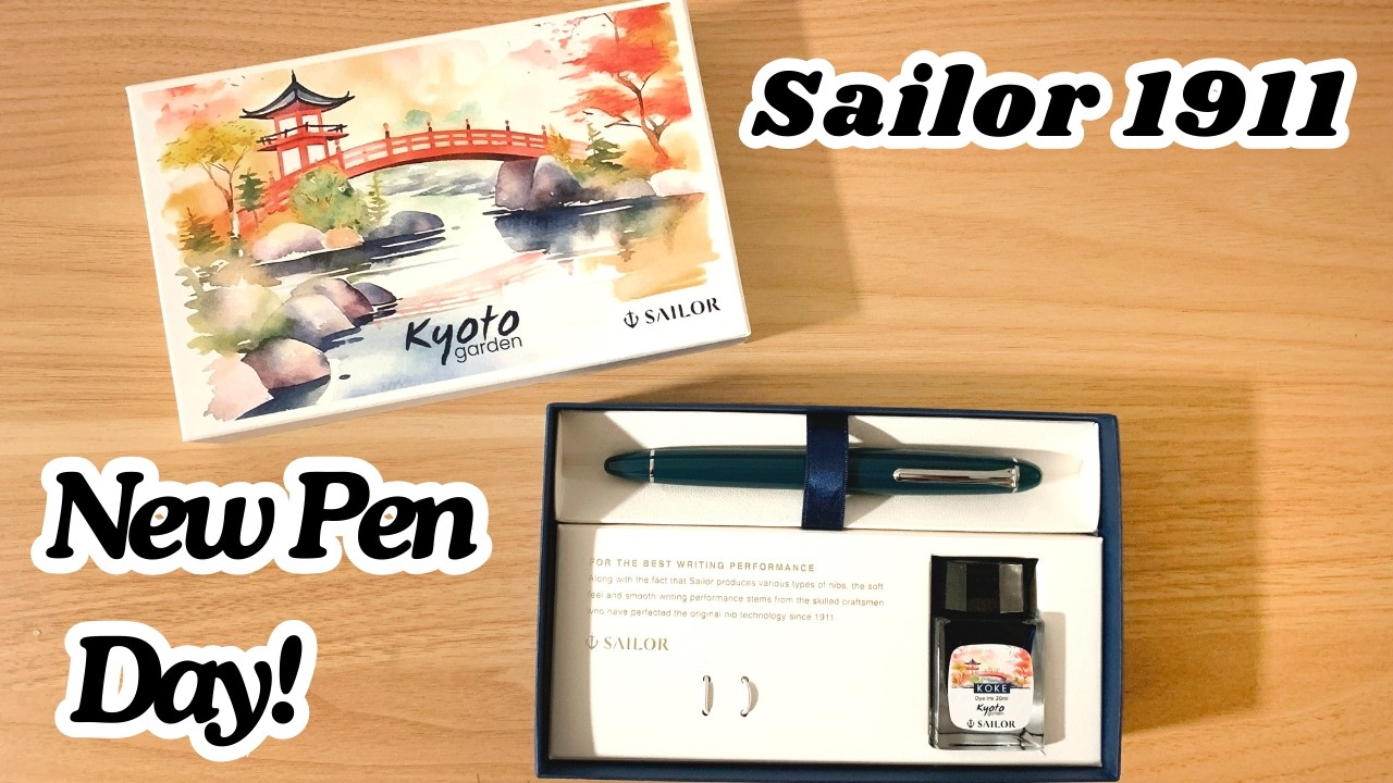 Sailor Kyoto Gardens 1911L Ringless Koke Pen Unboxing (European