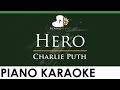 Charlie puth  hero  lower key piano karaoke instrumental