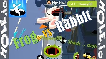 Best Hole.io Comeback Win !!! Frog vs Rabbit