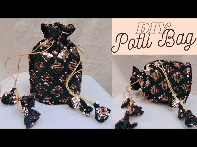 Buy Generic Silk Wedding Potli Bag For Women's (Pink Gold) at Amazon.in