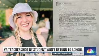 Virginia teacher shot by 6-year-old boy won't return to school | NBC4 Washington