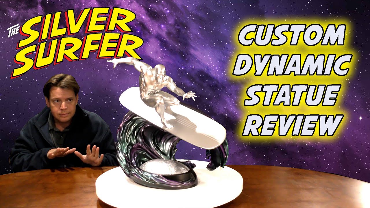 CRAZY DYNAMIC custom SILVER SURFER Statue Review YouTube