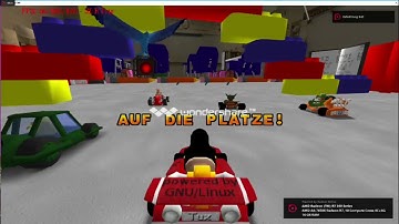 Tux Kart Spielplatz Schöner Lauf