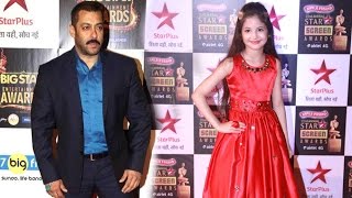Salman Khan & Harshali Malhotra Of Bajrangi Bhaijaan At Star Screen Awards 2016 Red Carpet