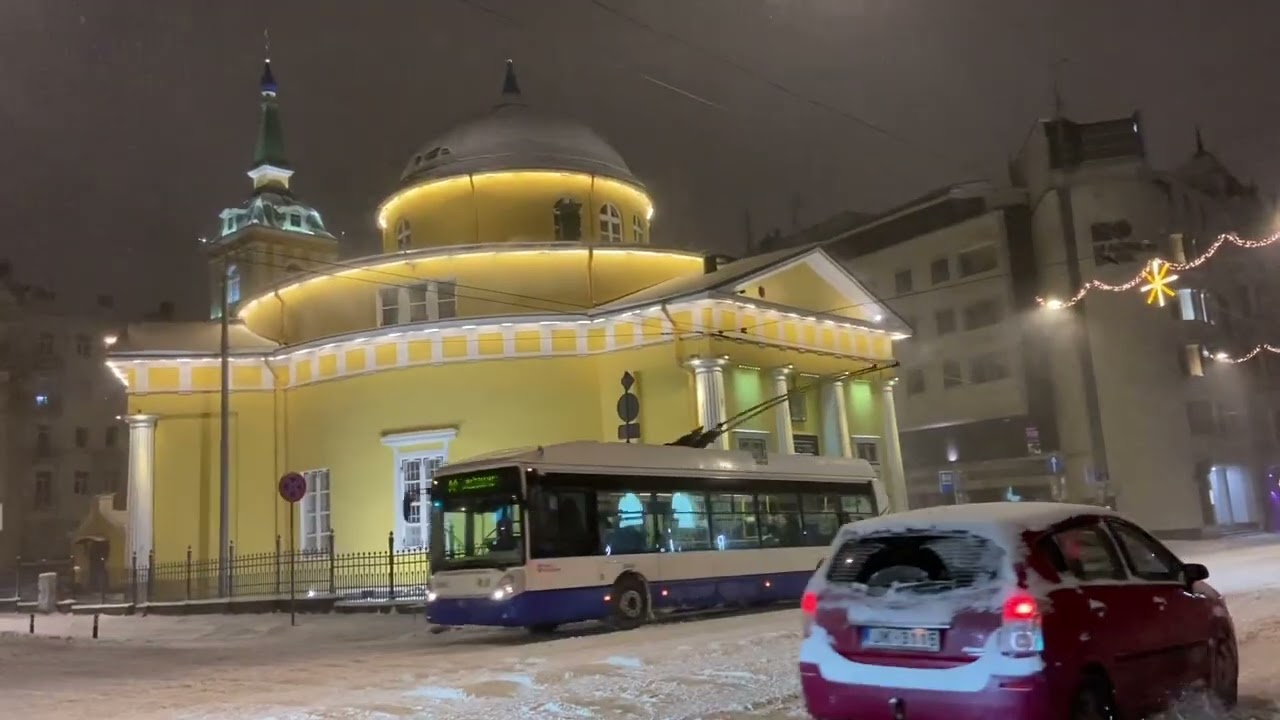 Visit of Riga under the snow