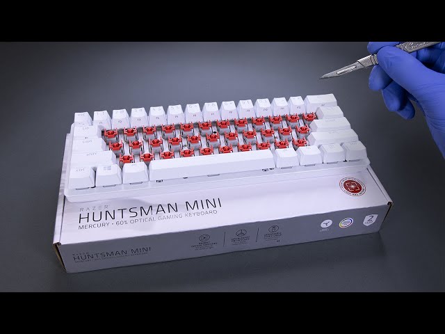 Razer Huntsman Mini: Mercury Edition Unboxing (Red Switches